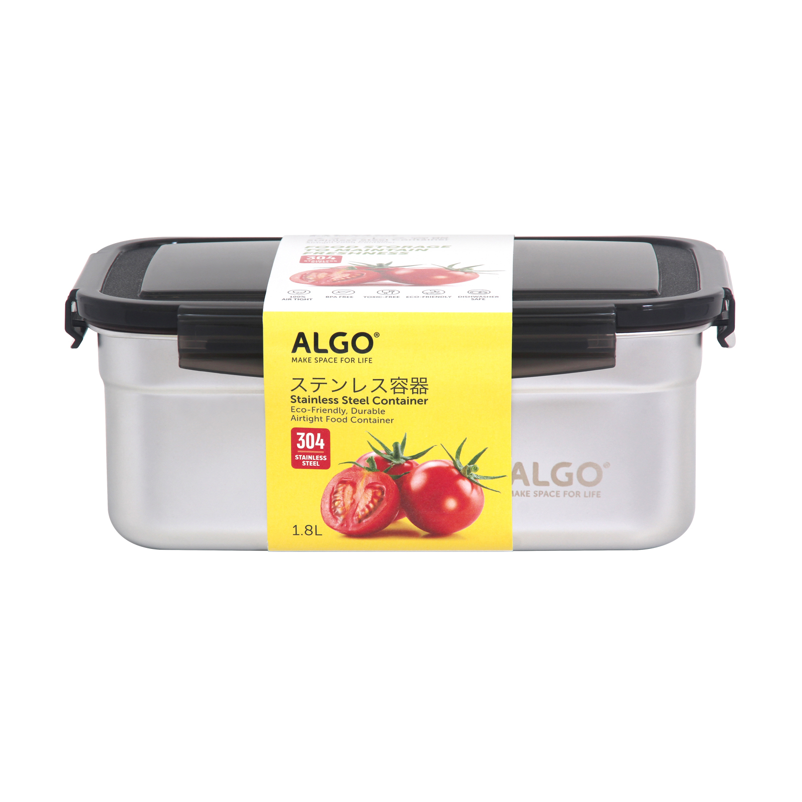 ALGO STAINLESS STEEL CONTAINER 1800ML (AL-IDZL22)
